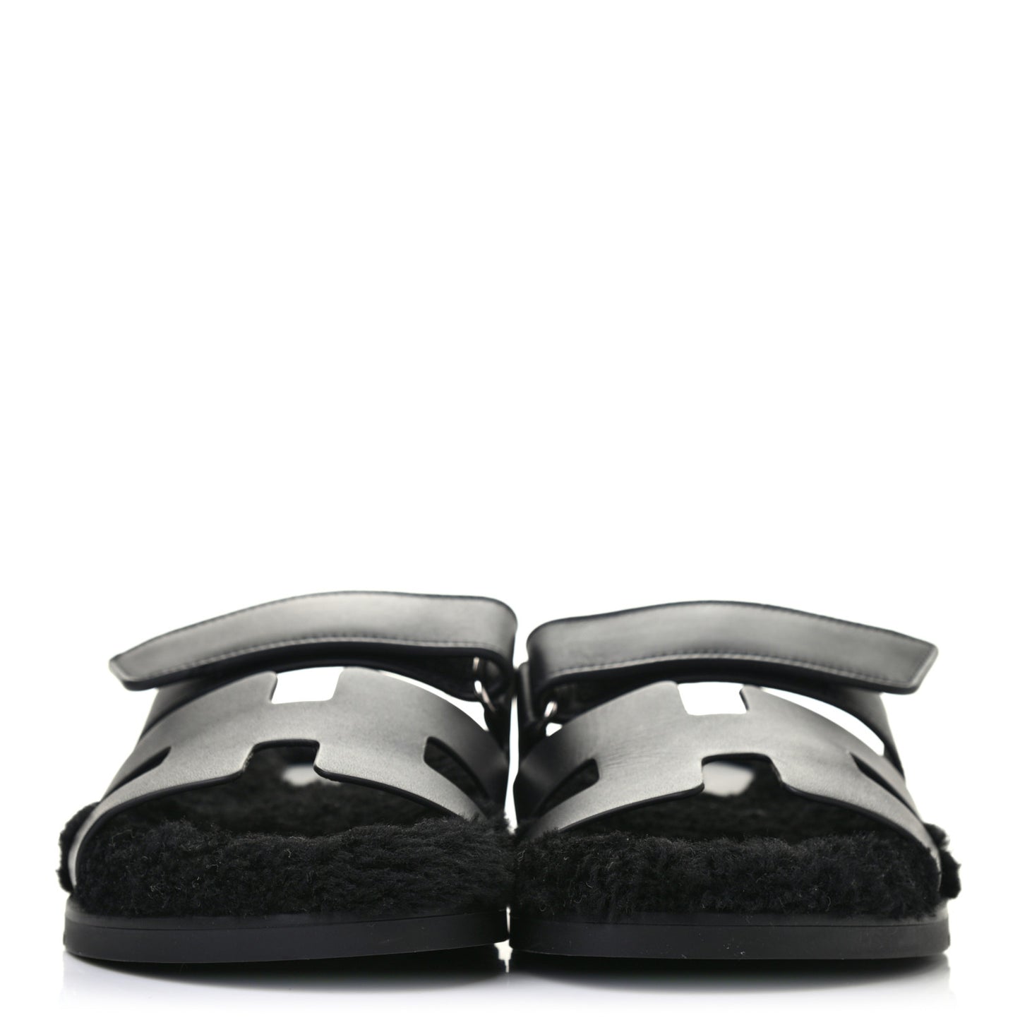 Calfskin Woolskin Womens Chypre Sandals 39 Black