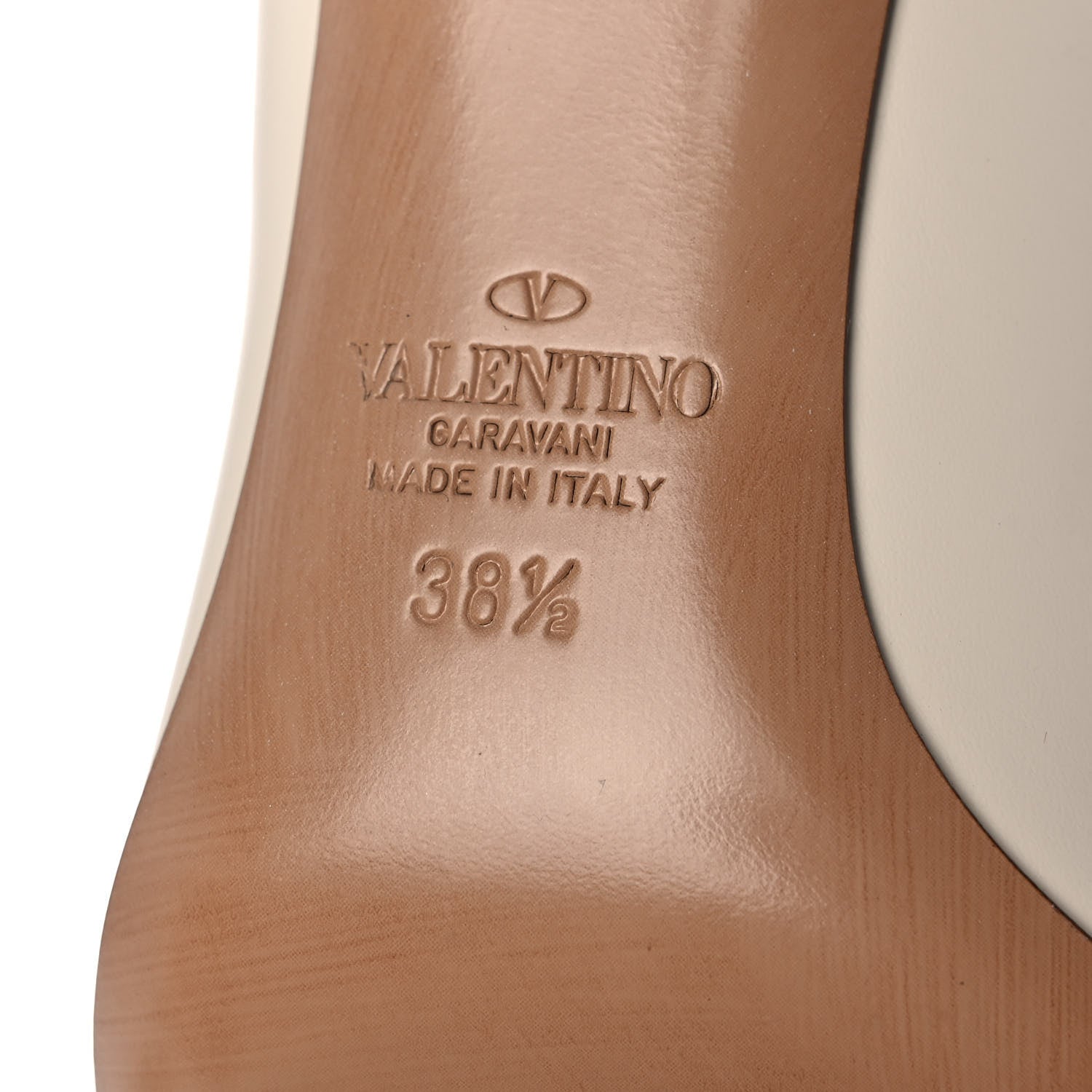 Valentino Garavani Calfskin Vlogo Signature 80mm Pumps 38.5 Light Ivory 6 of 10