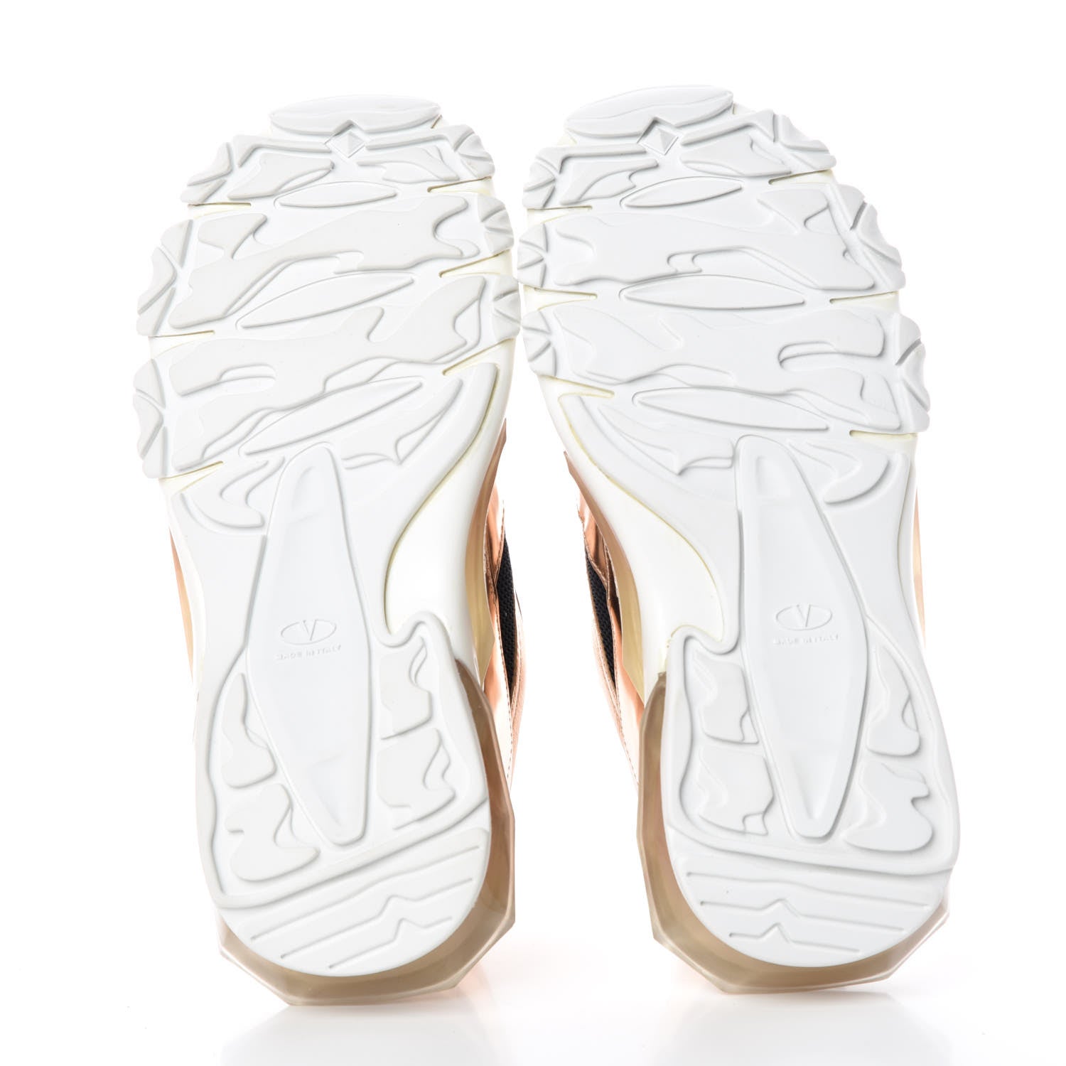 Valentino Garavani Metallic Nappa Patent Bounce Sneakers 36.5 Rose Gold 5 of 8