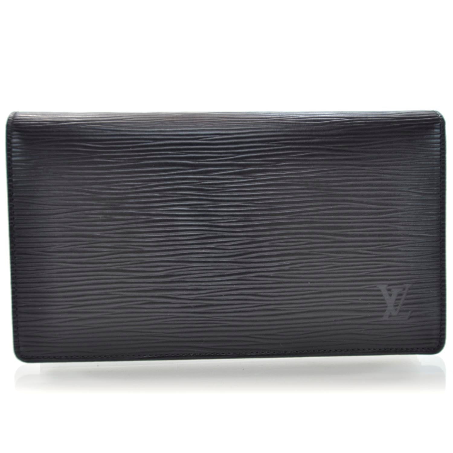 Louis Vuitton Epi Checkbook Organizer Wallet Black 1 of 9