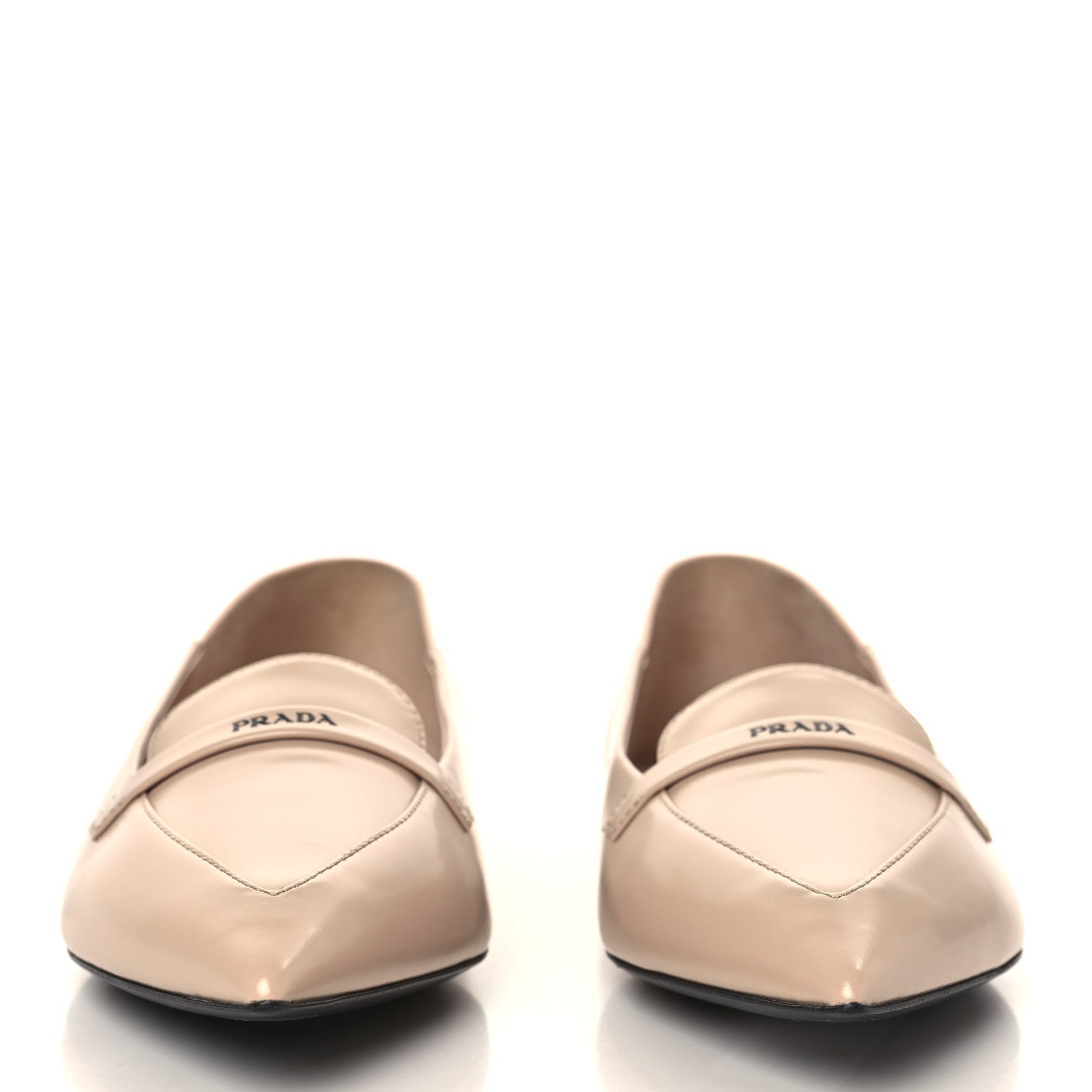 Prada Spazzolato Logo Loafer 39.5 Cipria 2 of 8
