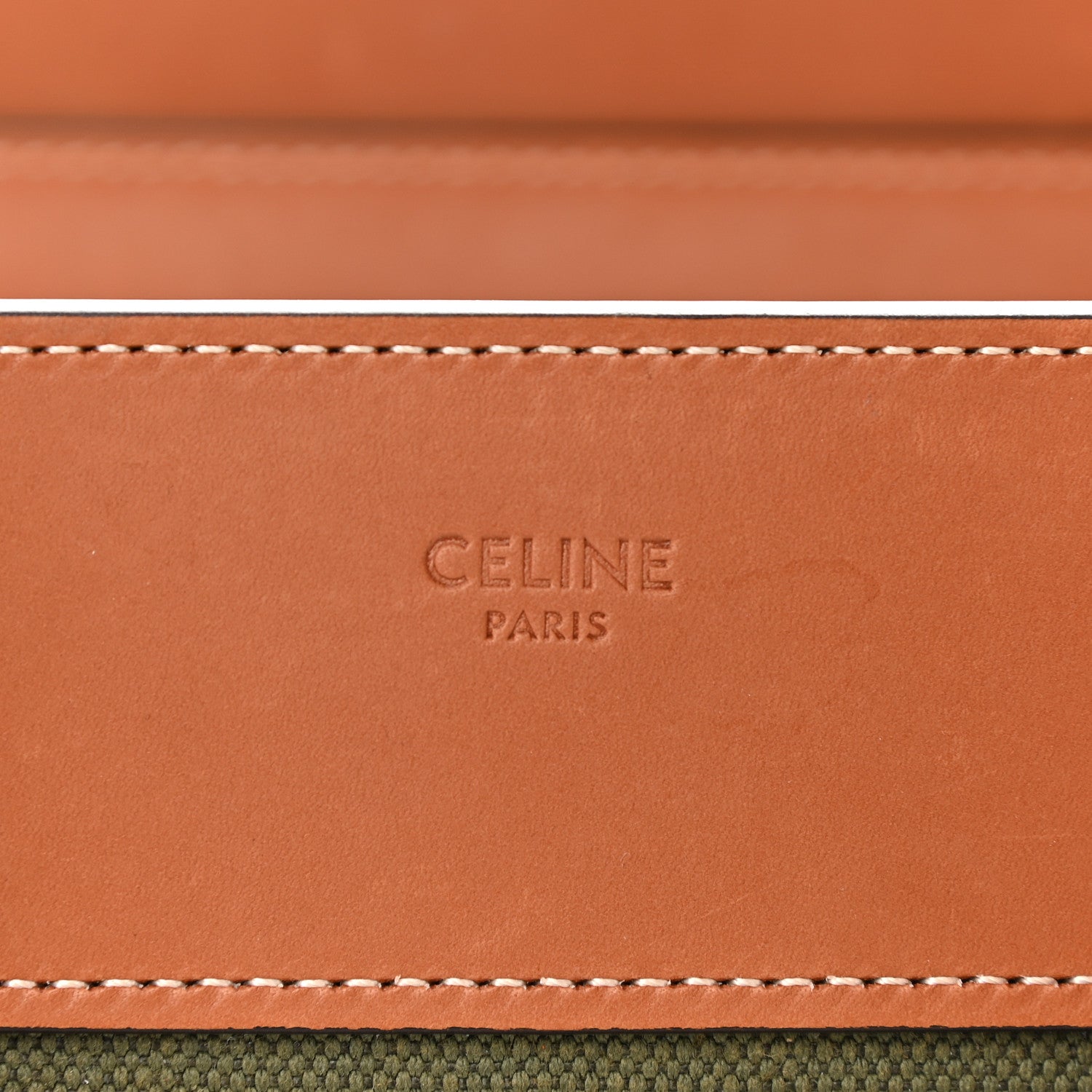 Celine Textile Smooth Calfskin Micro Luggage Multicolor Khaki Tan 5 of 10