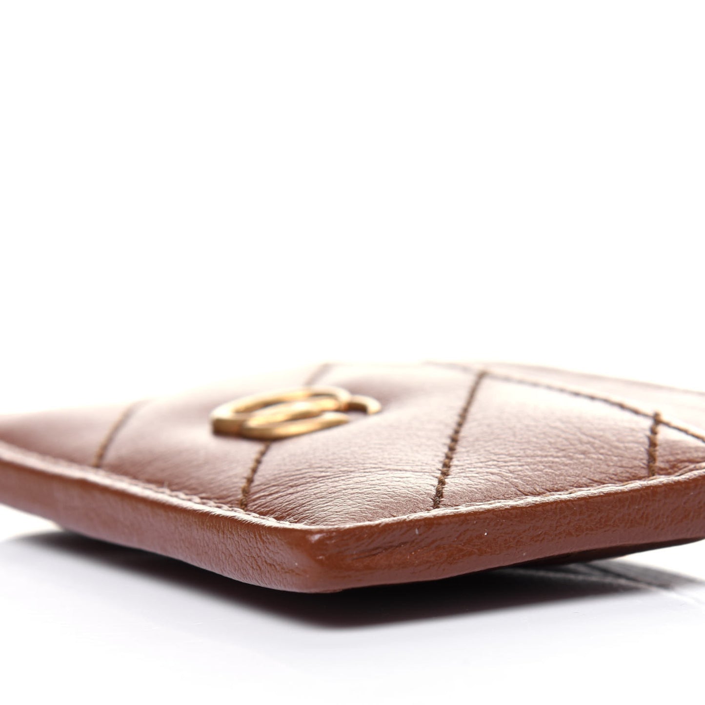 Azalea Calfskin Matelasse Diagonal GG Marmont Card Holder Cuir