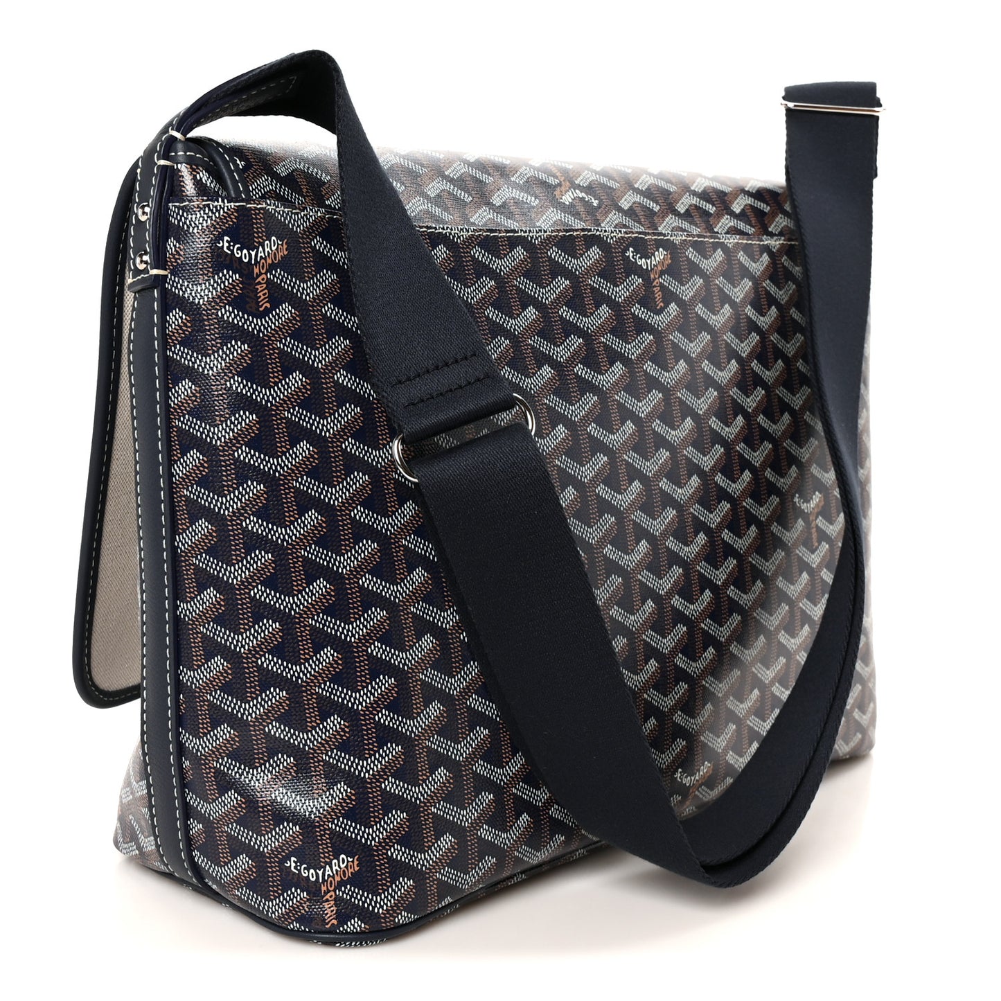 Goyardine Capetien Messenger Bag Navy