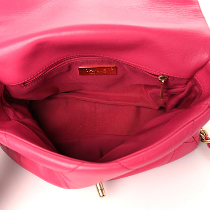 Chanel Lambskin Quilted Medium Chanel 19 Flap Dark Pink 5 of 10