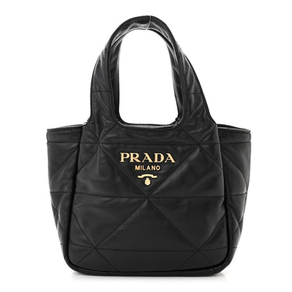 Prada Nappa Quilted Dynamique Tote Black 1 of 9