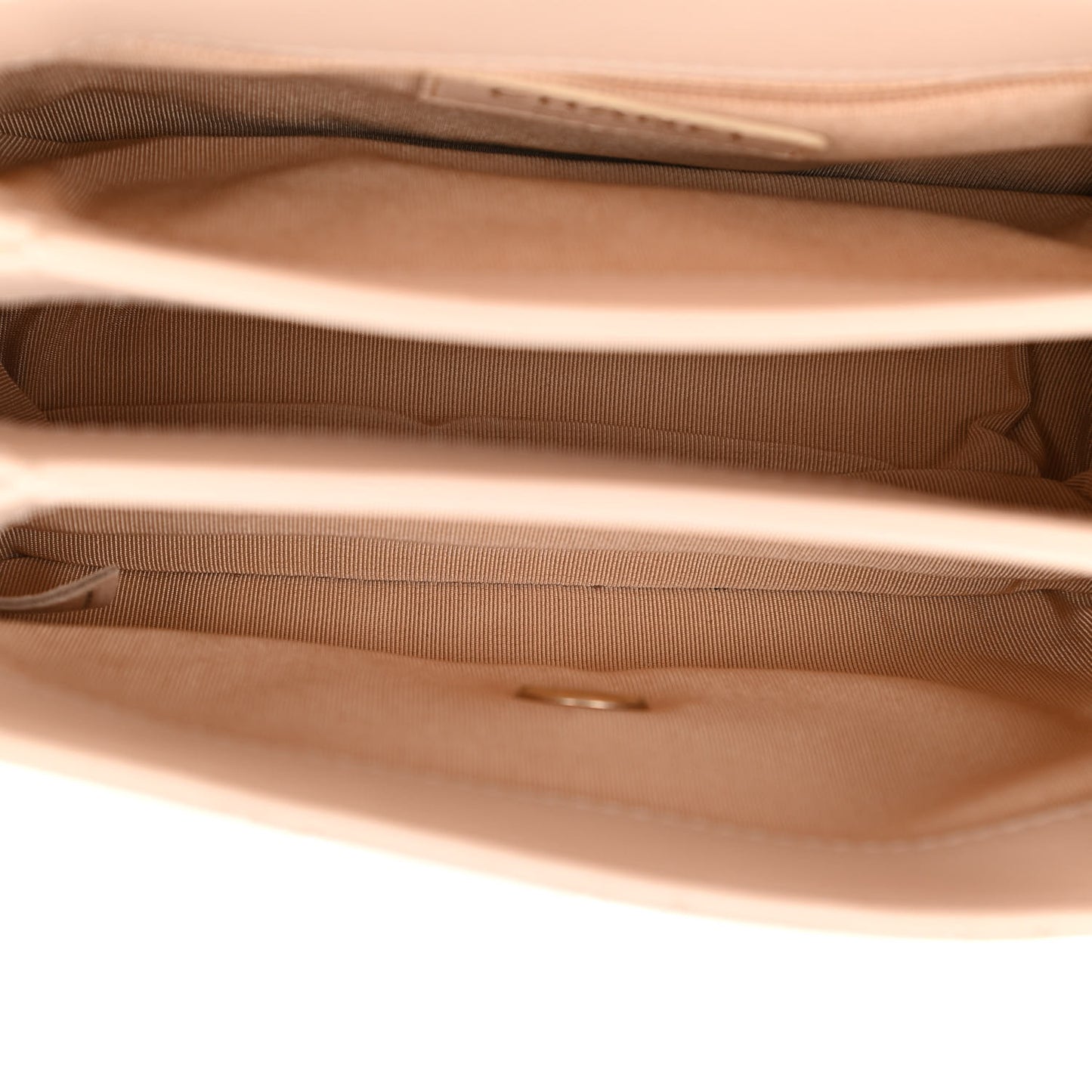 Calfskin Quilted Small Gold Top Handle Flap Beige