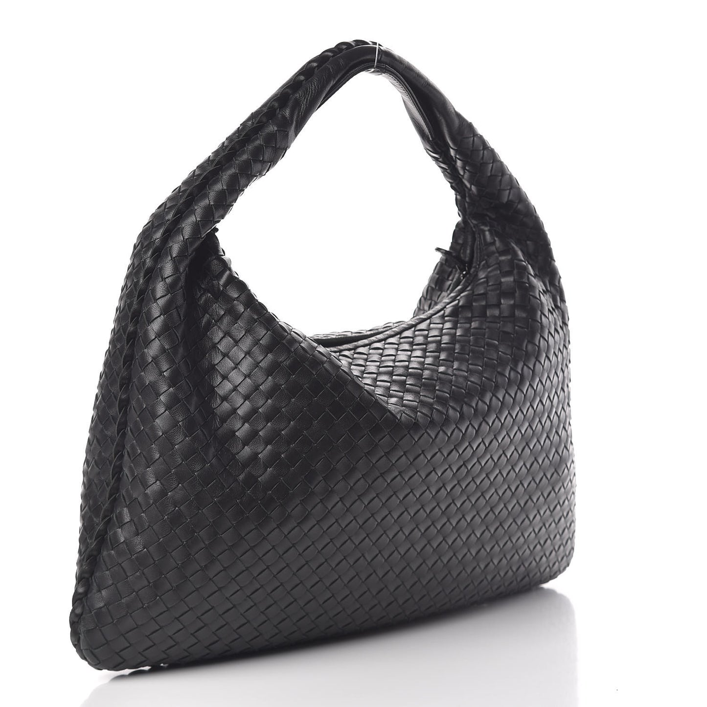 Nappa Intrecciato Large Veneta Hobo Black