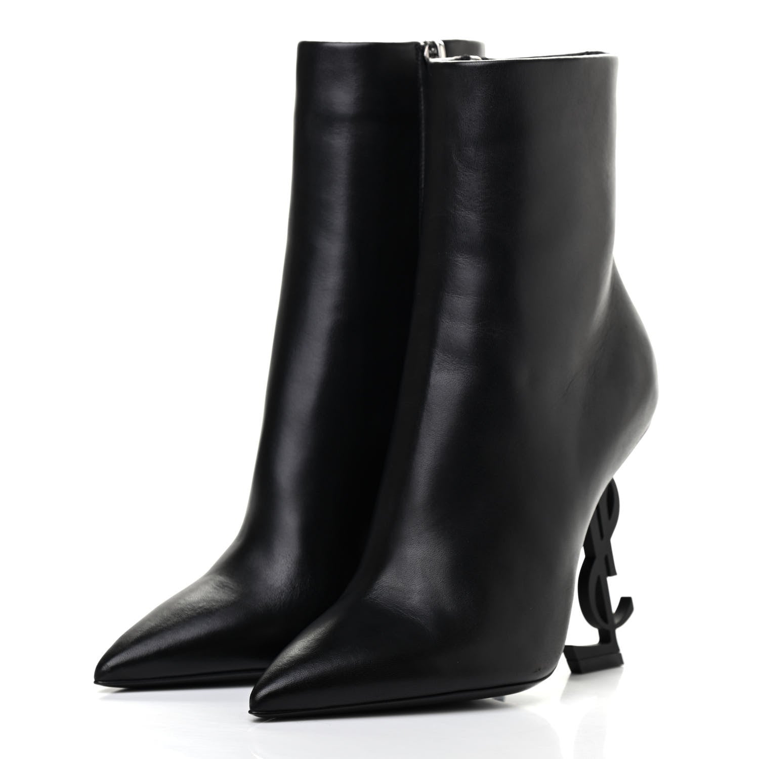 Saint Laurent Calfskin Opyum Ankle Boots 35 Black 3 of 13