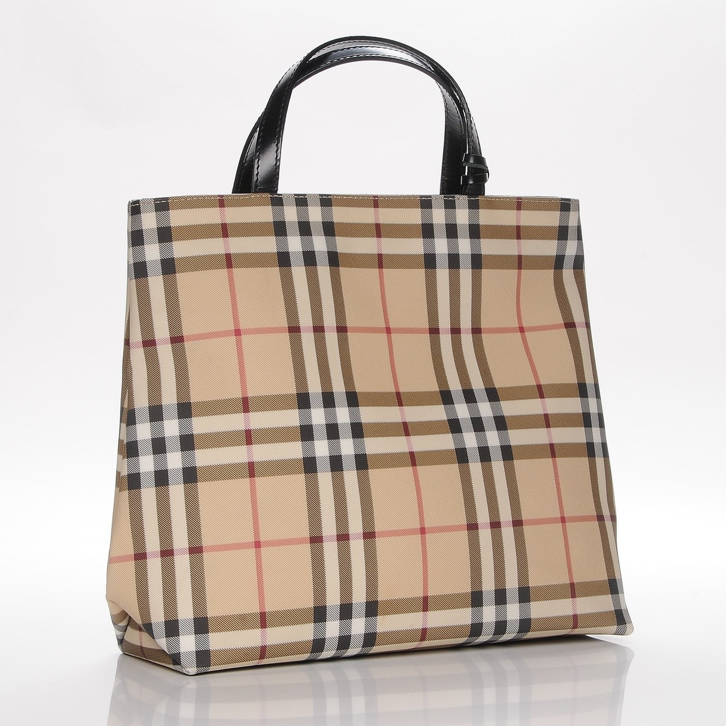 House Check Medium Tote Black