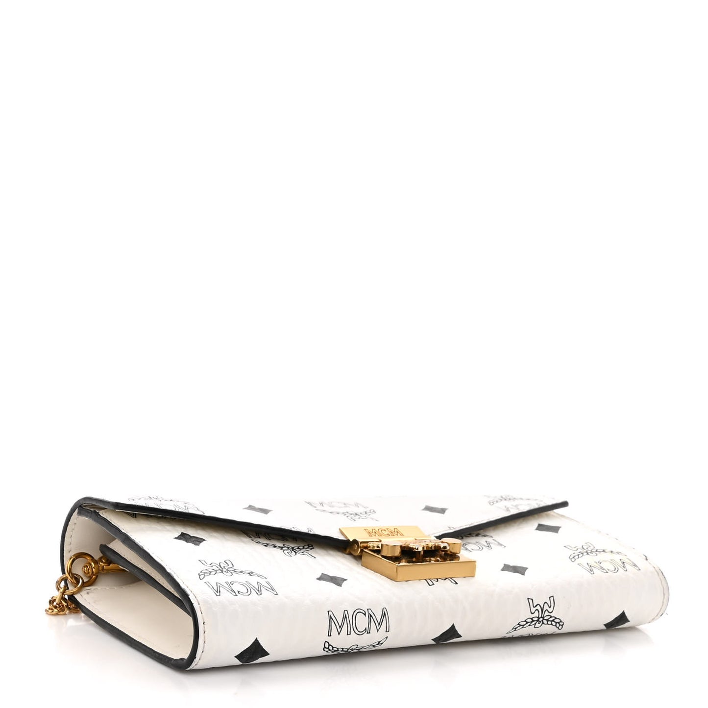 Visetos Large Patricia Wallet On Chain White