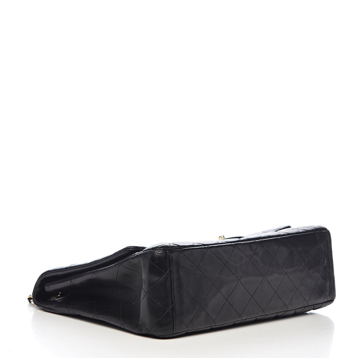 Lambskin Quilted Maxi Single Flap Black