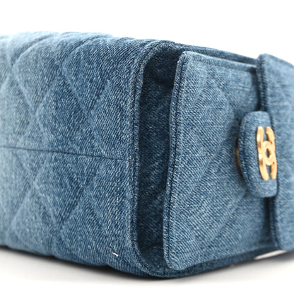 Chanel Washed Denim Quilted Mini Chanel 25 Handbag Blue 10 of 10
