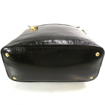 Prada Vitello Shine Buckle Shoulder Bag Black 4 of 12