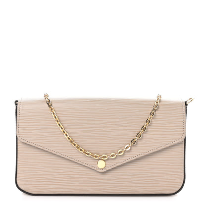 Louis Vuitton Epi Felicie Pochette Chain Wallet Galet 1 of 10