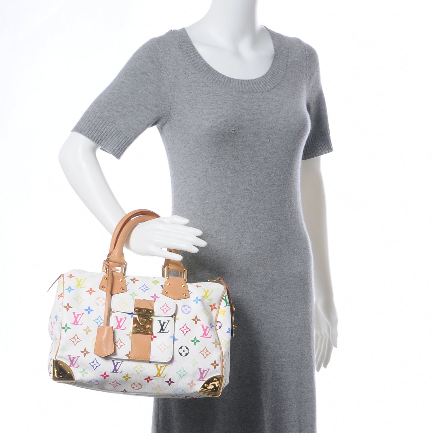Monogram Multicolor Speedy 30 White