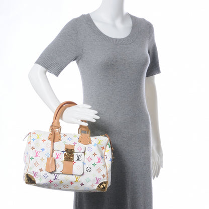 Louis Vuitton Monogram Multicolor Speedy 30 White 2 of 6