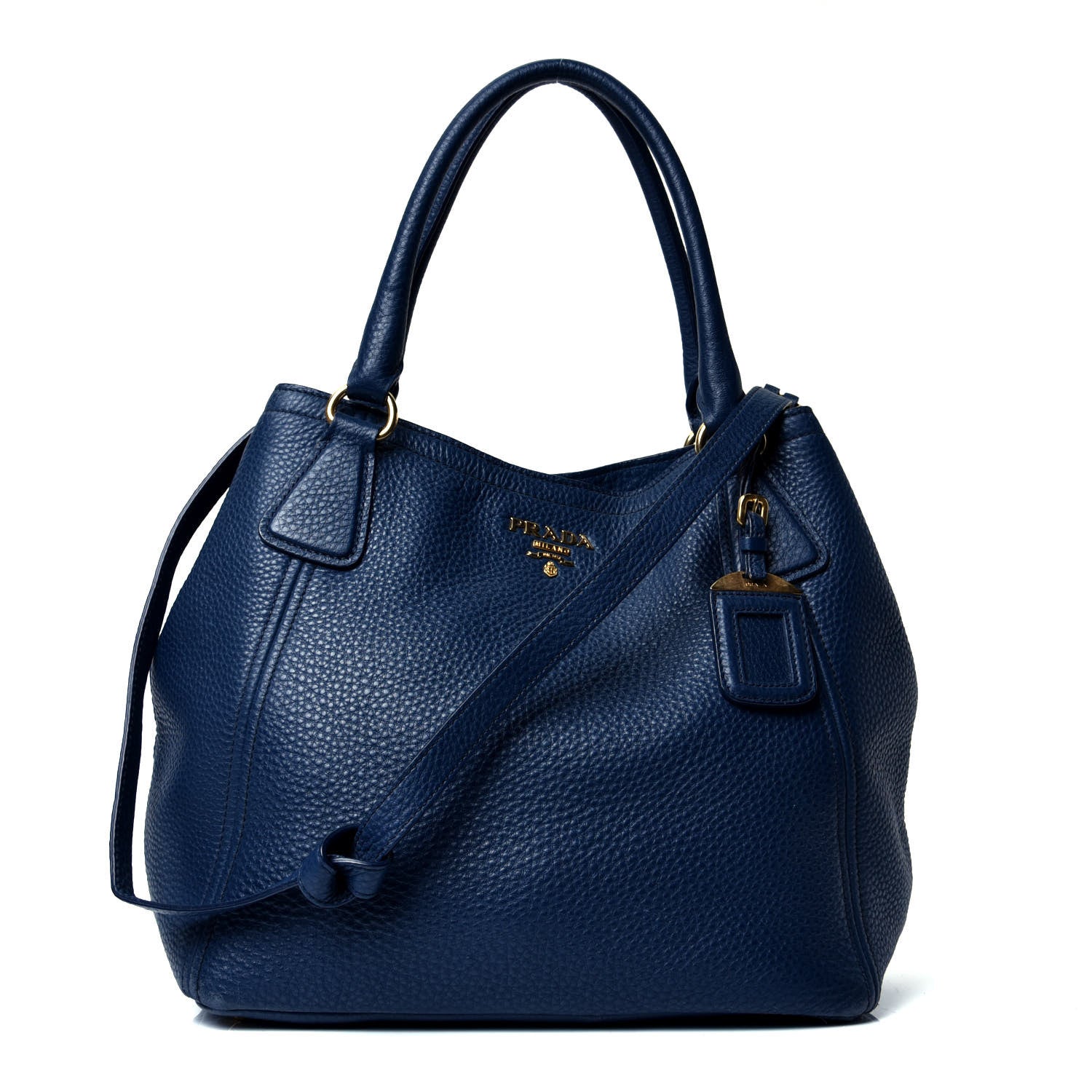 Prada Vitello Daino Tote Bluette 1 of 4