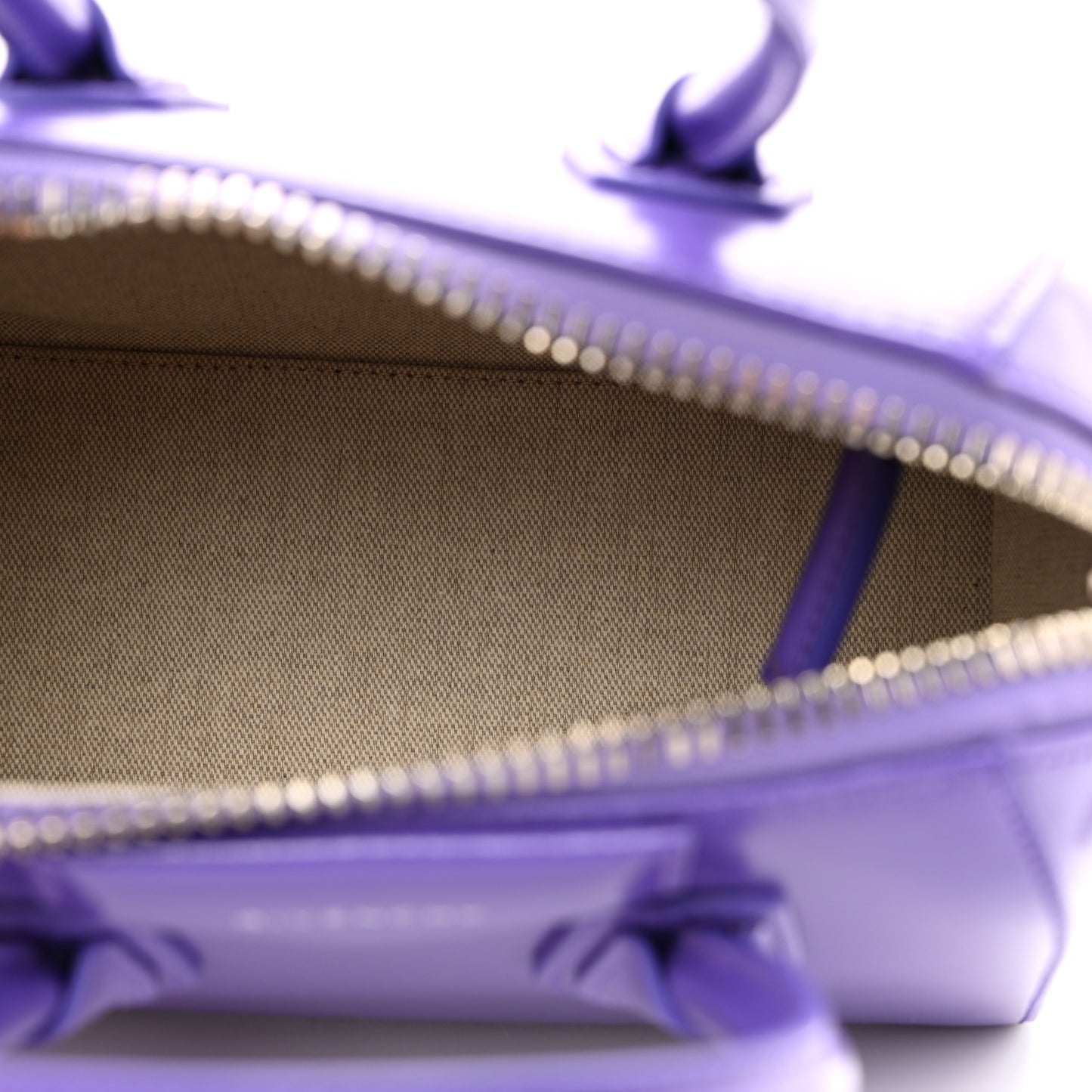Shiny Lord Calfskin Mini Antigona Ultraviolet