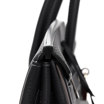 Hermes Togo Bi-Color Horseshoe Birkin 35 Black Etoupe 13 of 13