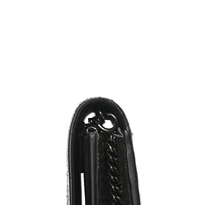 Saint Laurent Metallic Calfskin Classic Monogram Kate Tassel Chain Wallet Gun Metal 15 of 17