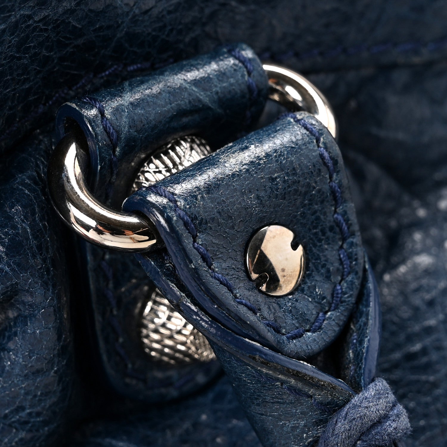 Balenciaga Agneau Giant 12 Silver Hardware Town Bleu Mineral 13 of 17
