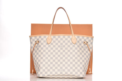 Louis Vuitton Damier Azur Neo Neverfull MM Rose Ballerine 9 of 9