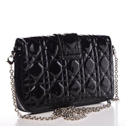 Christian Dior Patent Cannage New Lock Pouch Black 3 of 8