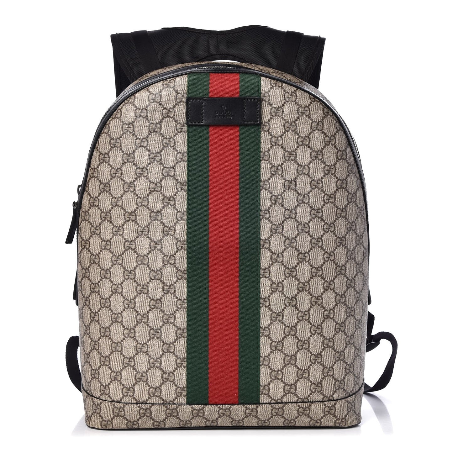 GG Supreme Monogram Web Dome Backpack Black