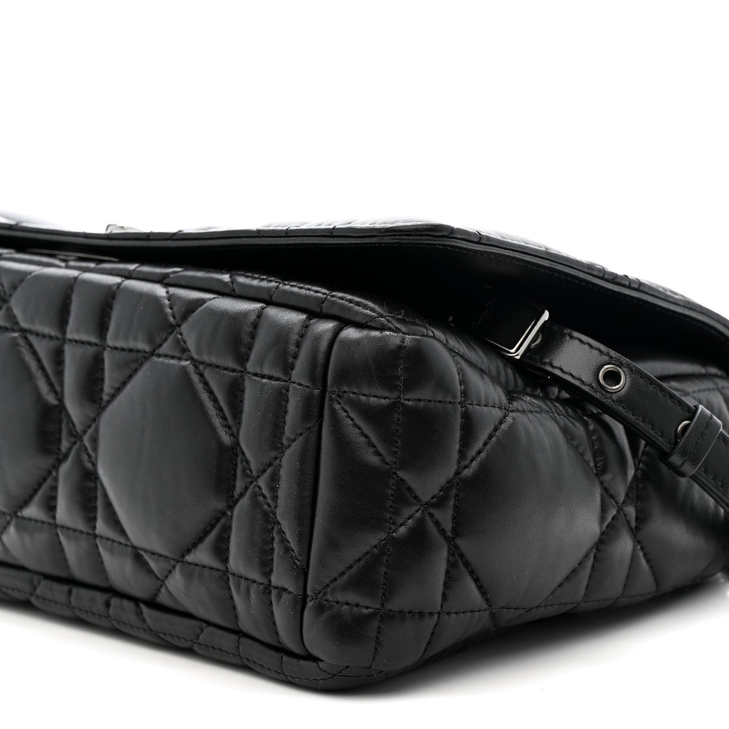 Calfskin Macrocannage Large Caro Bag Black