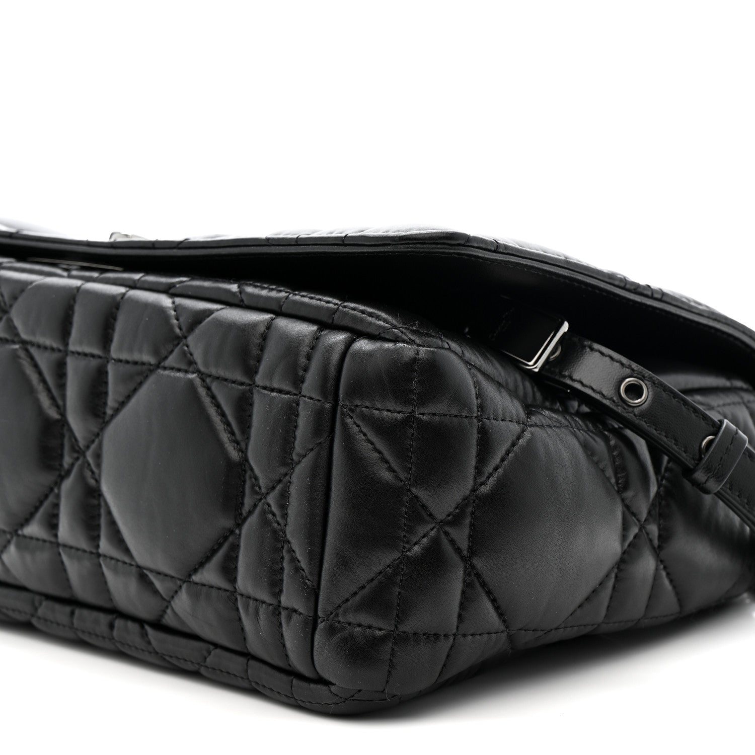 Christian Dior Calfskin Macrocannage Large Caro Bag Black 10 of 10