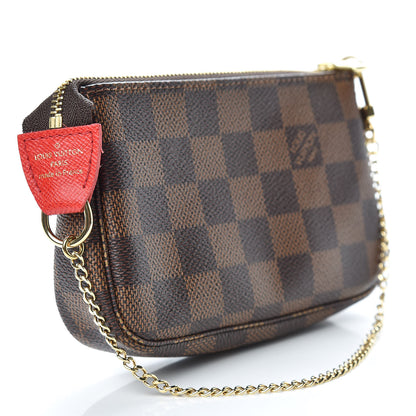 Louis Vuitton Damier Ebene 2019 Christmas Animation Mini Pochette Accessories Red 3 of 8
