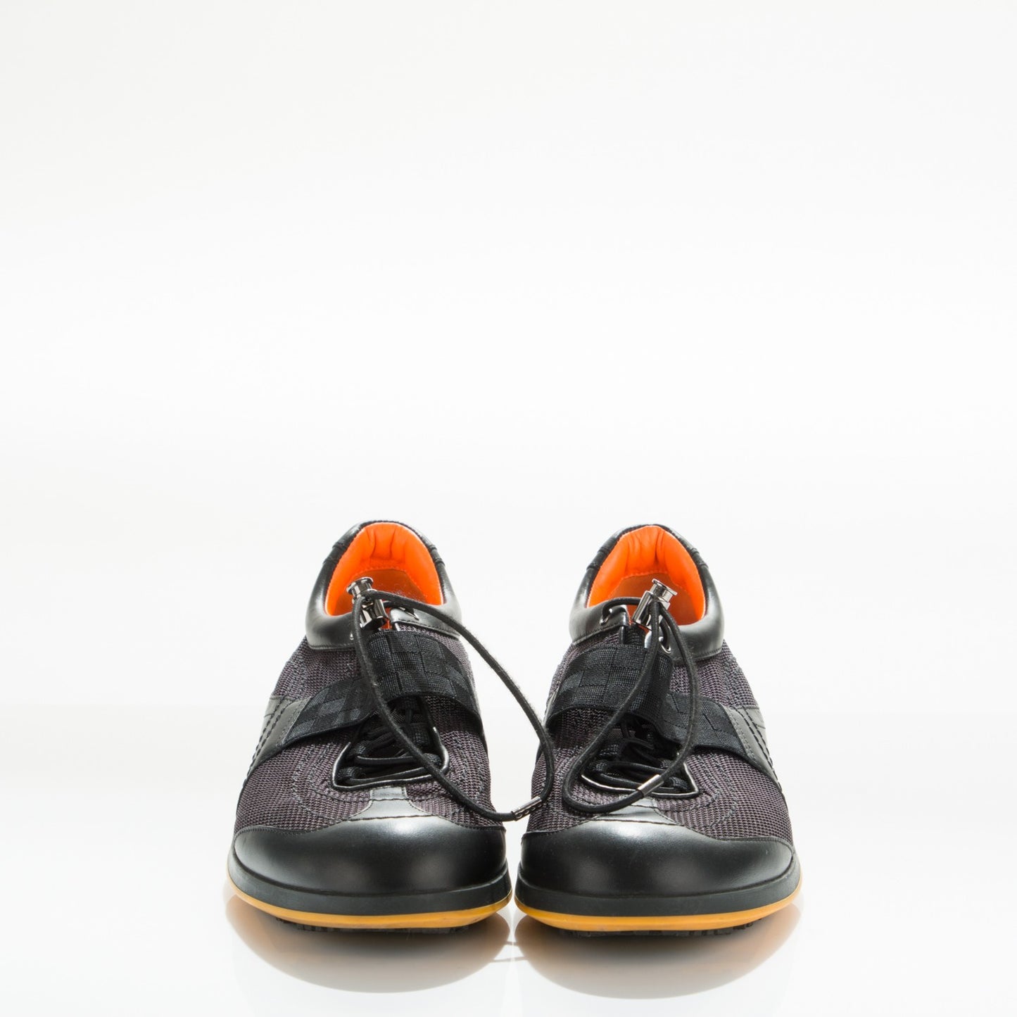 Calfskin Nylon Sneakers 5.5 Black