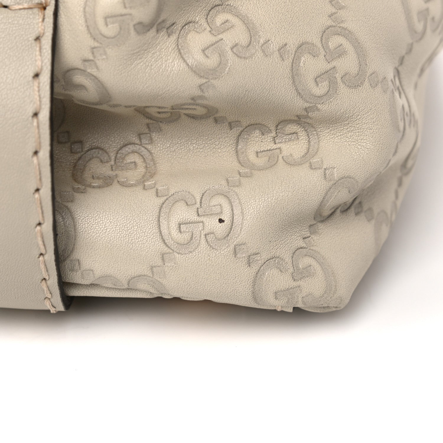 Gucci Guccissima Medium Babouska Dome Satchel Ivory 12 of 12