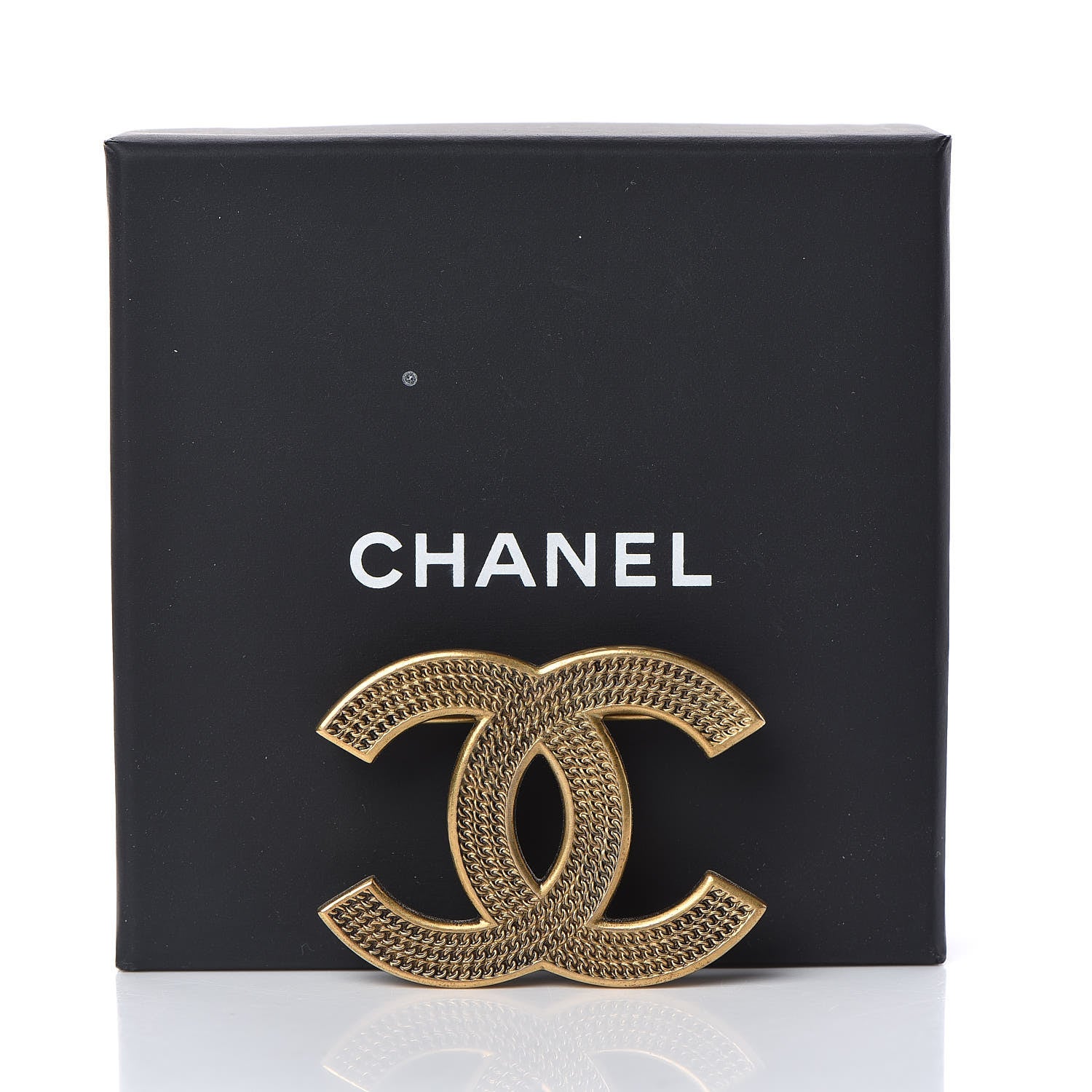 Chanel Metal CC Brooch Gold 7 of 7