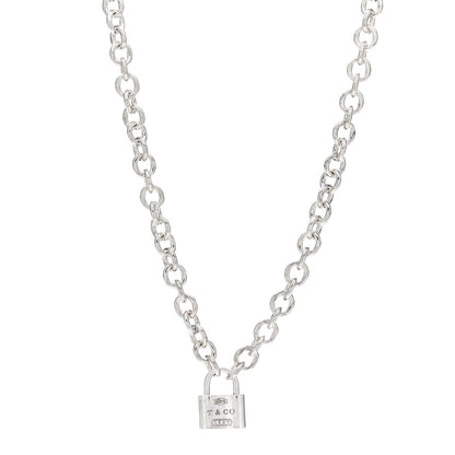 Tiffany Sterling Silver 1837 Lock Charm Necklace 1 of 4