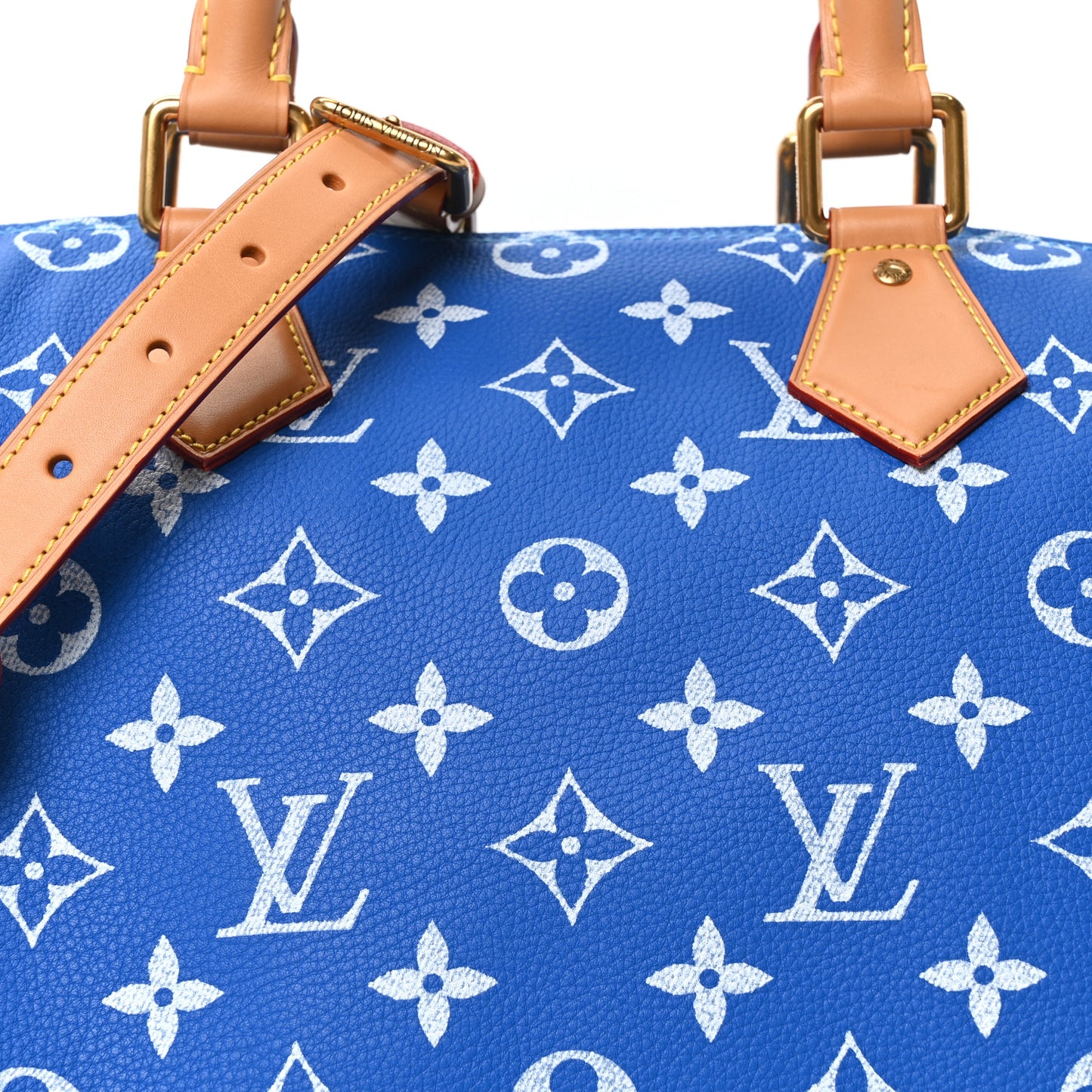 Calfskin Monogram Speedy P9 Bandouliere 40 Blue