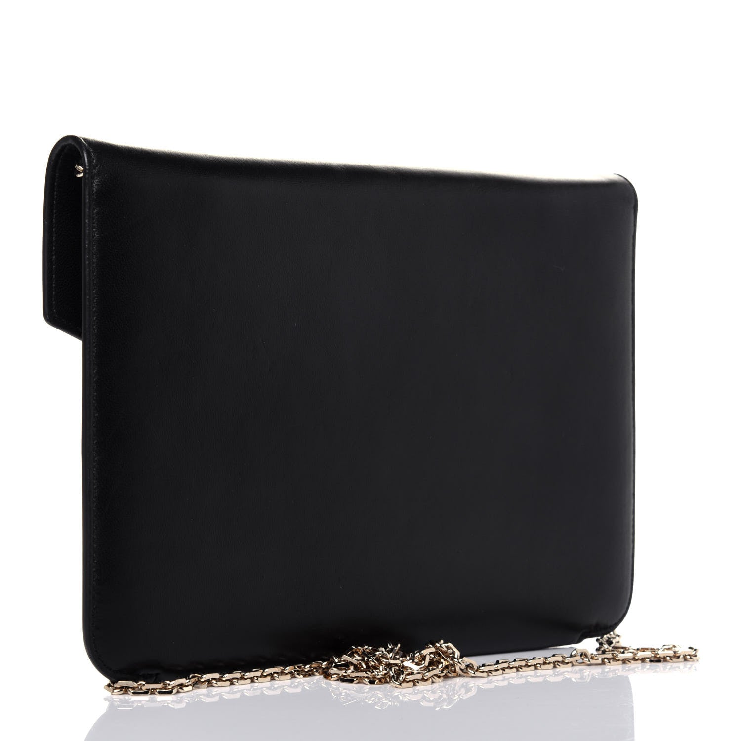 Christian Dior Calfskin Envelope Chain Clutch Black 3 of 12