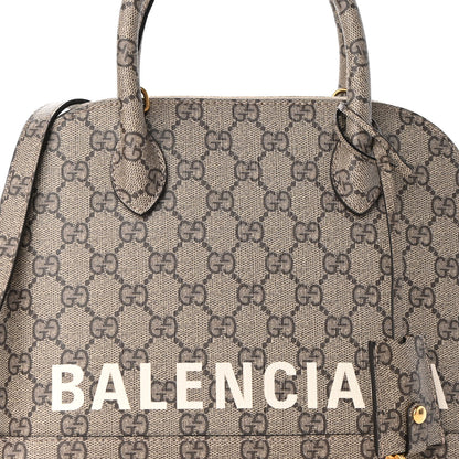 Balenciaga X GUCCI GG Supreme Monogram Small Ville Top Handle Beige Ebony 7 of 8