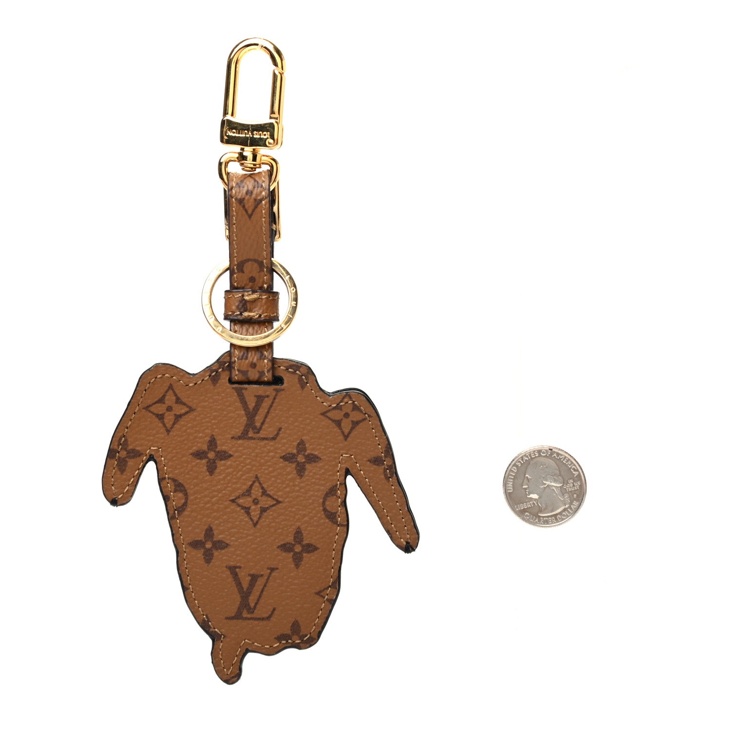 Louis Vuitton Epi Reverse Monogram Catogram Bag Charm Key Holder Gris 2 of 3
