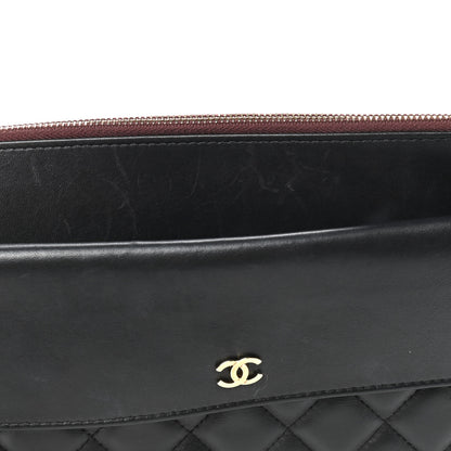 Chanel Lambskin Quilted Medium Flap Cosmetic Case Black 8 of 10
