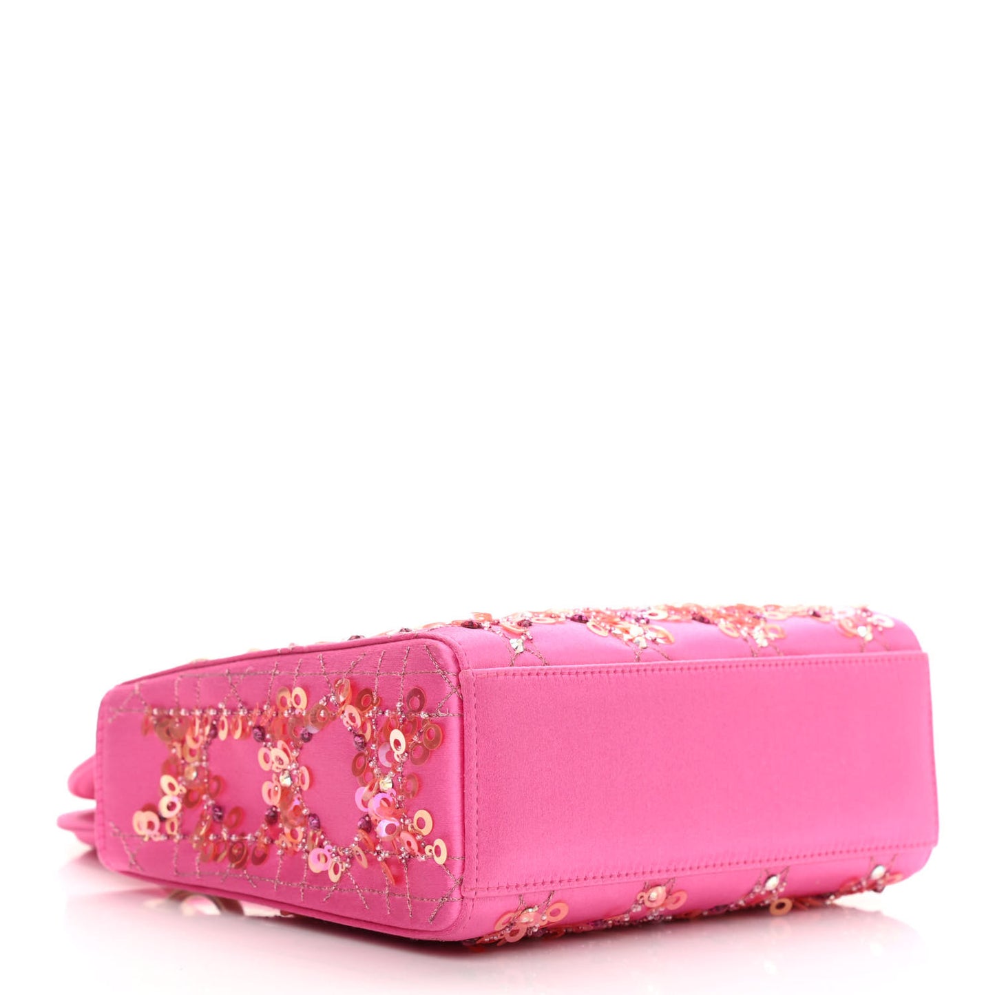 Satin Sequin Mini Lady Dior Pink