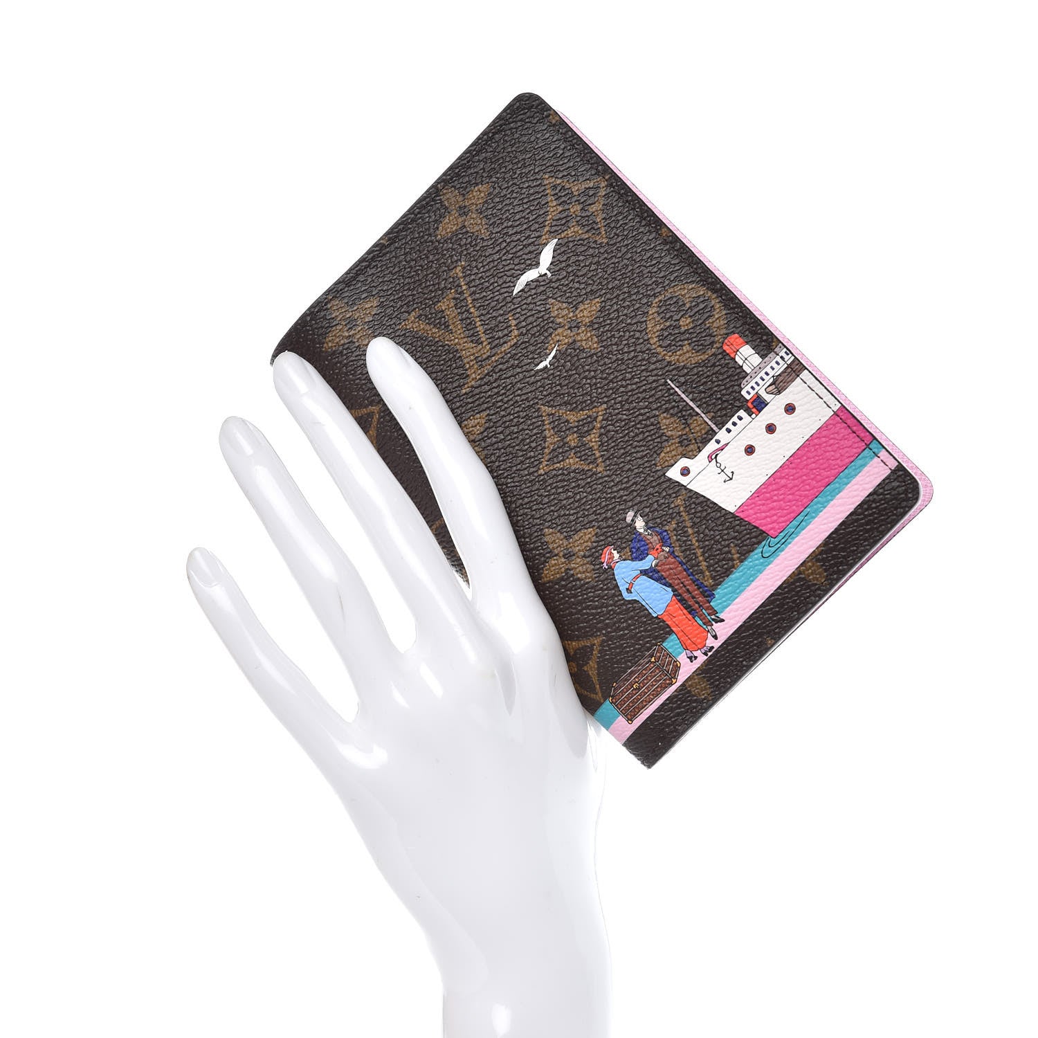 Louis Vuitton Monogram 2016 Christmas Animation Passport Cover Rose Ballerine 2 of 8