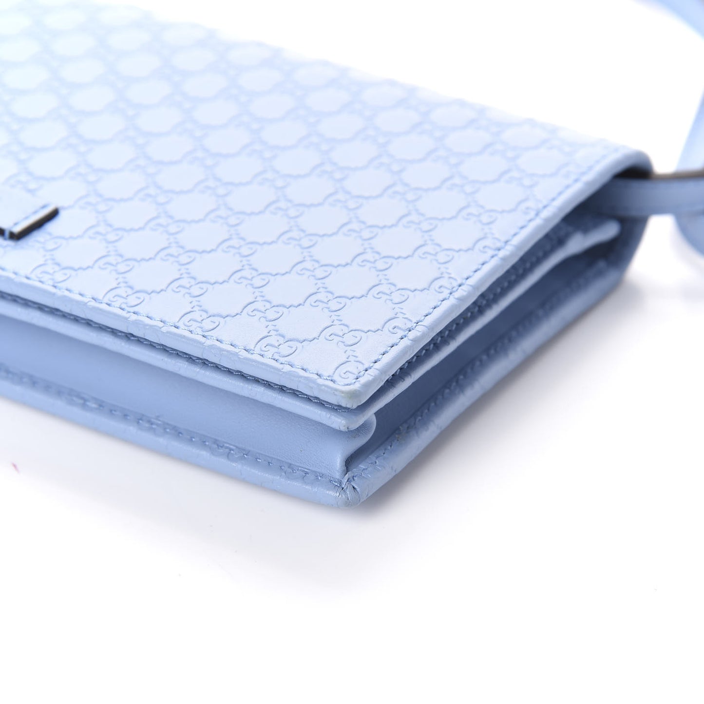 Microguccissima Crossbody Wallet Mineral Blue