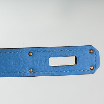 Hermes Taurillon Clemence Birkin 35 Bleu Paradis 11 of 27