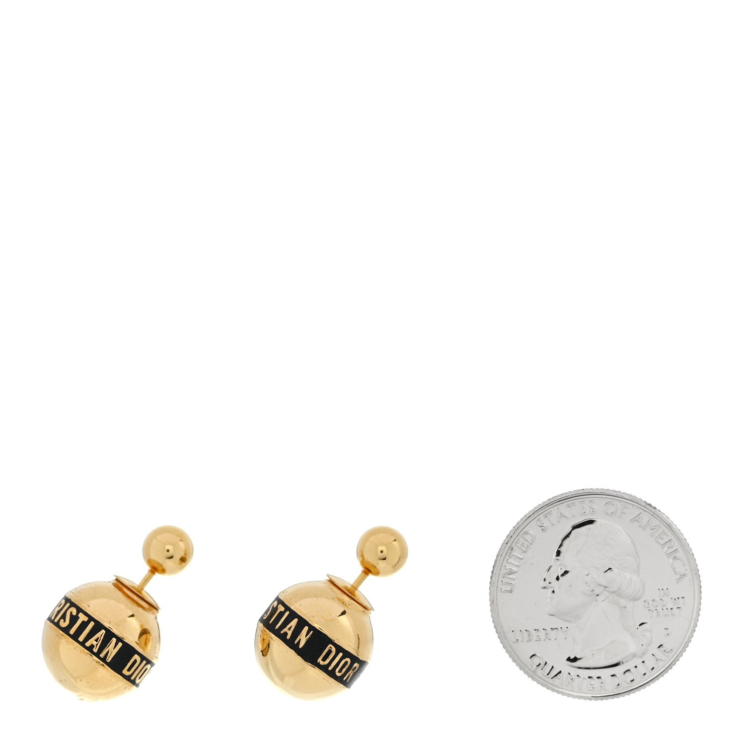 Christian Dior Metal Dior Tribal Earrings Gold Black 2 of 4