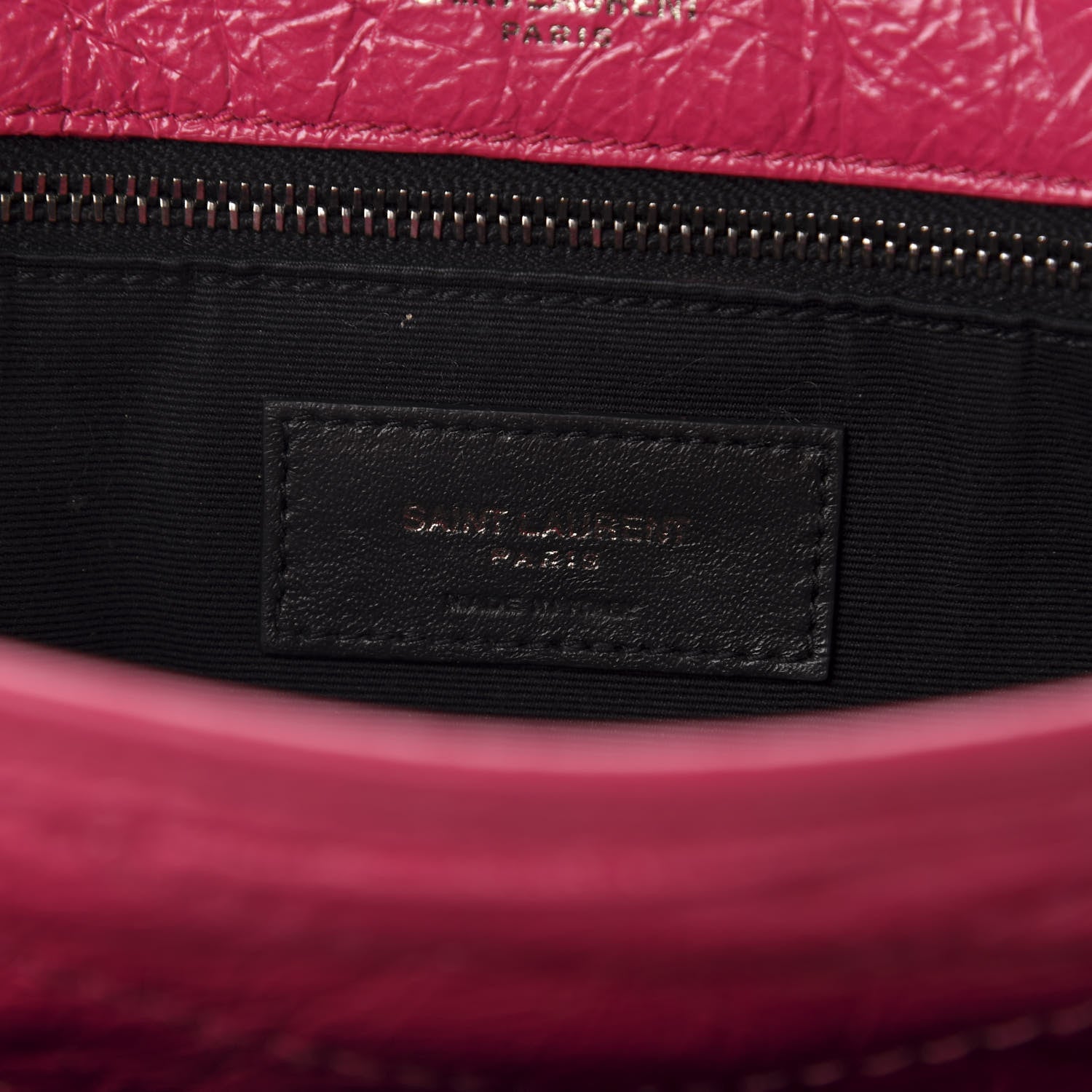 Saint Laurent Crinkled Calfskin Matelasse Monogram Medium Niki Chain Satchel Freesia 11 of 21