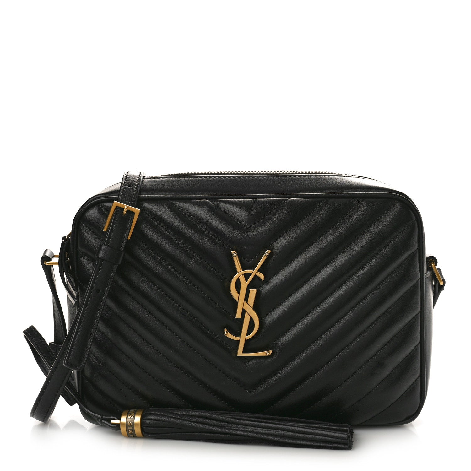Saint Laurent Calfskin Matelasse Monogram Lou Camera Bag Black 1 of 10