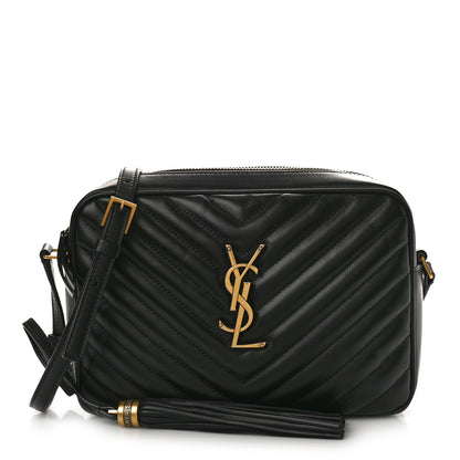 Saint Laurent Calfskin Matelasse Monogram Lou Camera Bag Black 1 of 10