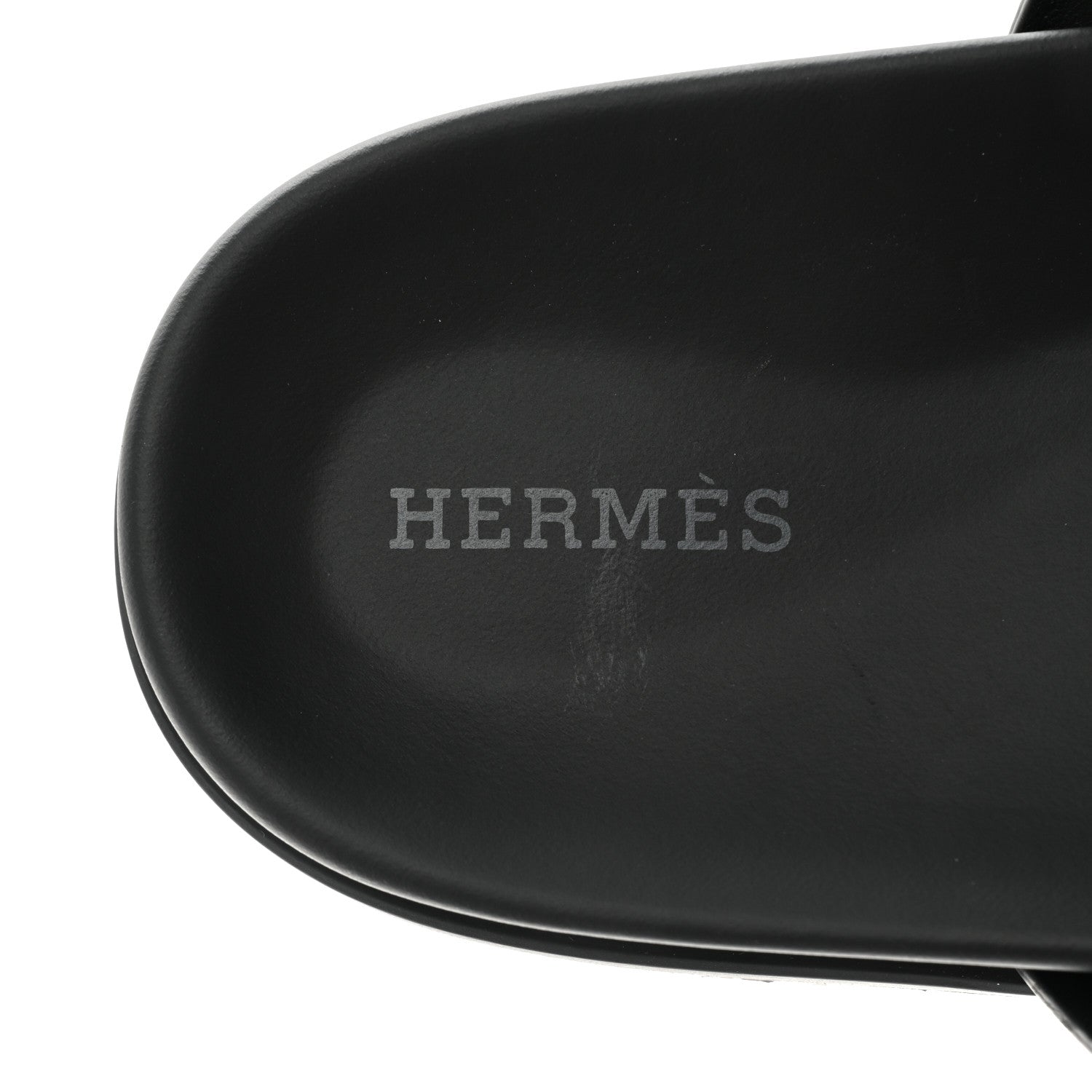 Hermes Calfskin Womens Chypre Sandals 38.5 Black 7 of 8